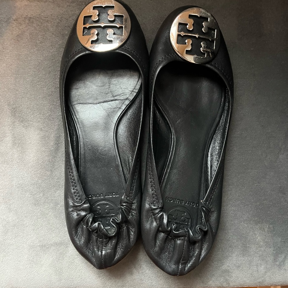 Black Tory Burch Reva flats